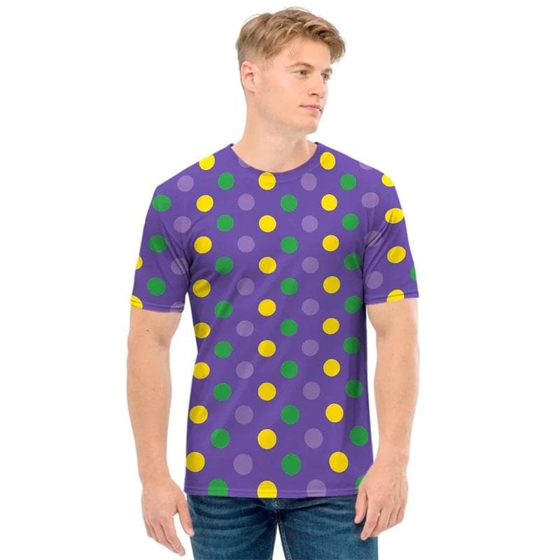 Polka Dot Pattern 3D Print Mens T Shirt Summer Short Sleeve Crew Neck Tee Shirts Tops Streetwear Mens Plus Size T Shirts 6XL