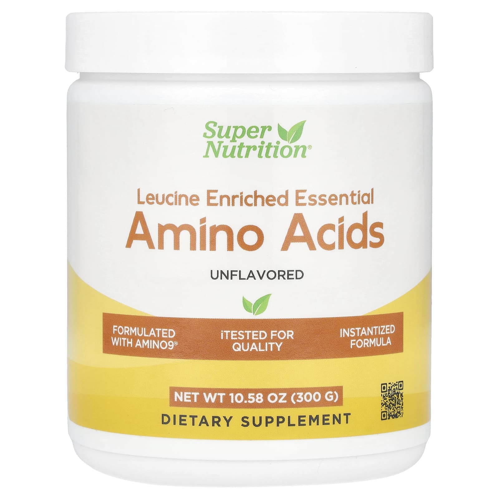 Super Nutrition, Essential Amino Acids Rich in Leucine, Unflavored, 10.58 oz (300 g)