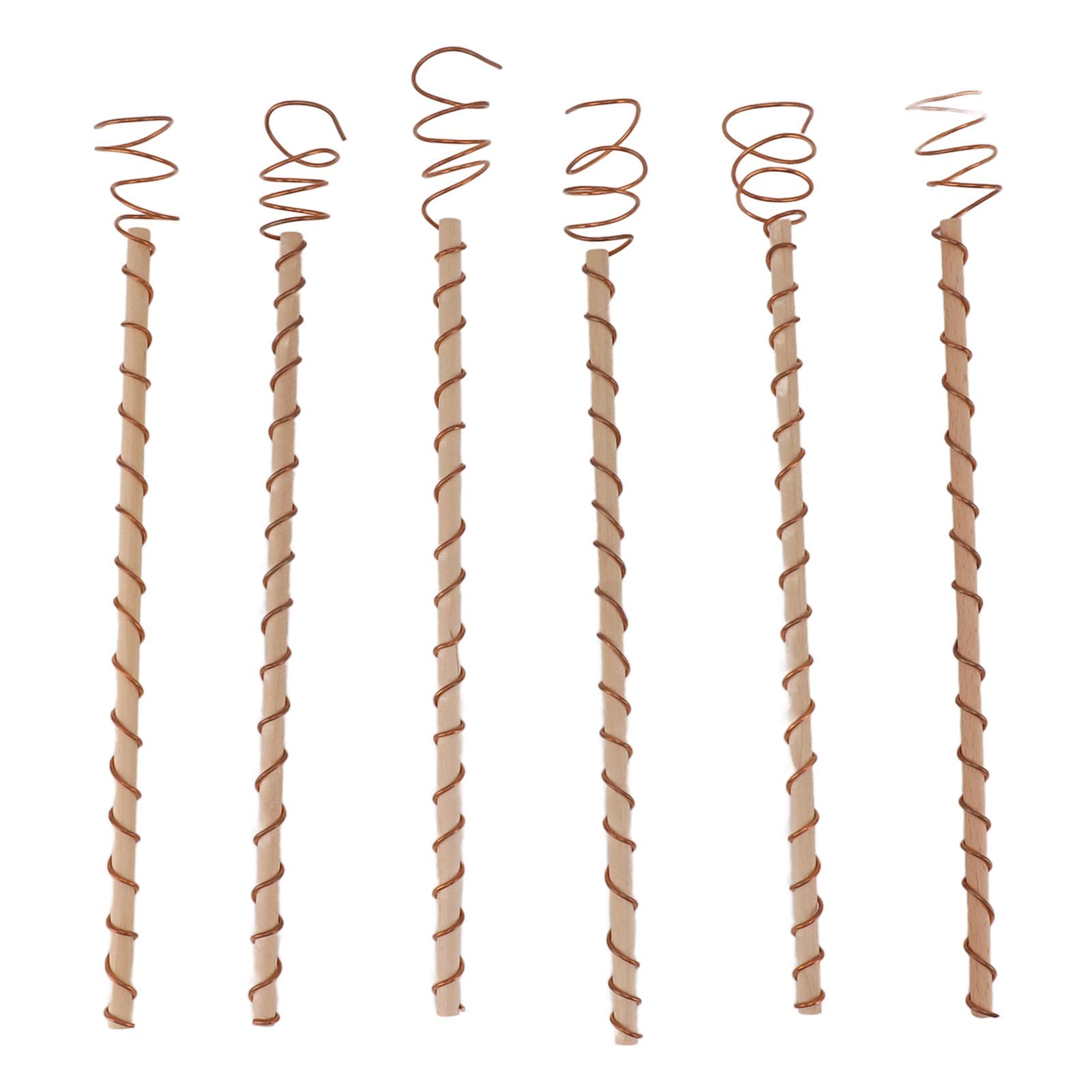 6PCS Electroculture Stakes Stable Support Garden Antenna Copper Coil for Growing Garden Plants