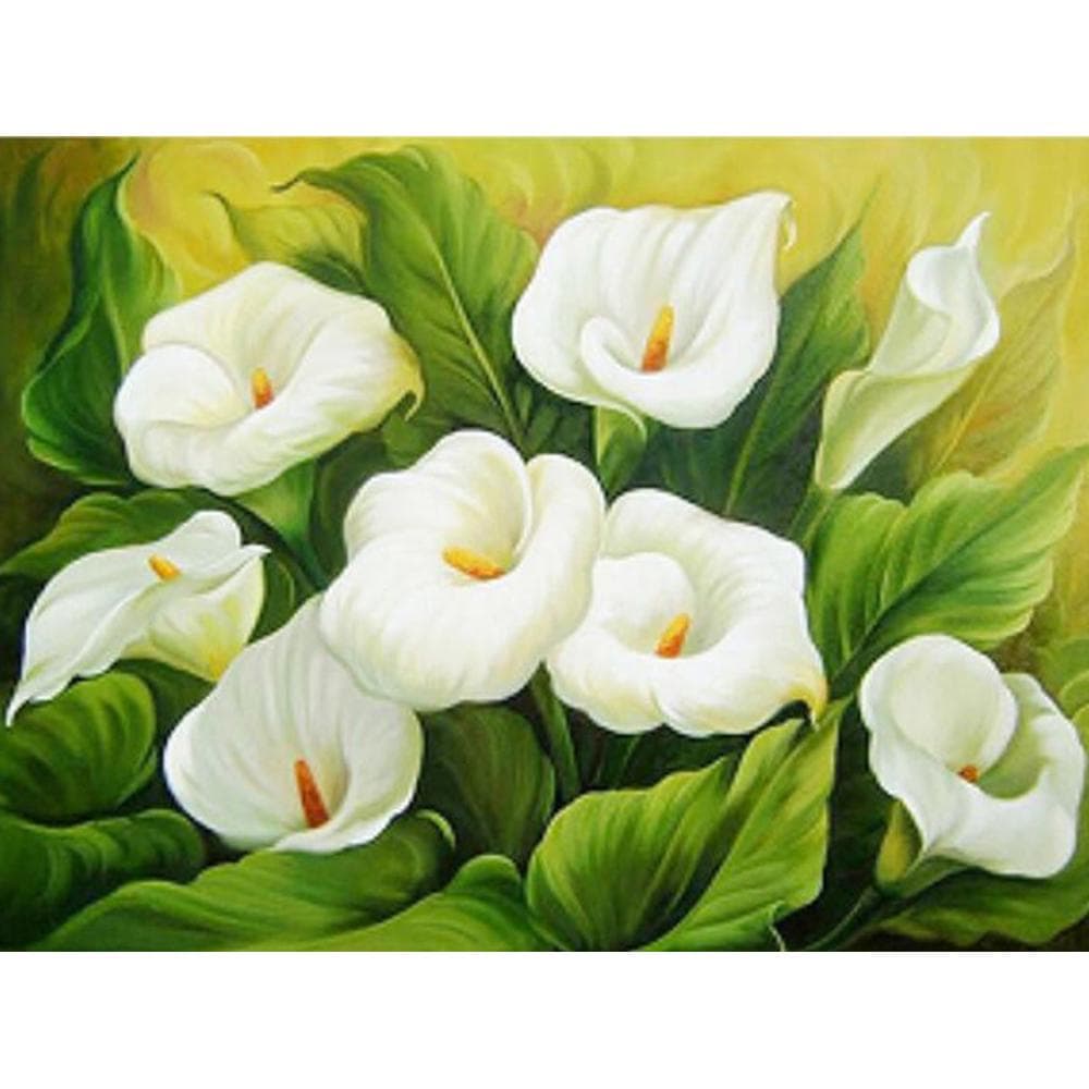 5D DIY Diamond Mosaic Flower Full Drill Diamond Painting Flower Rhinestone Cross Stitch Picture 20X30CM
