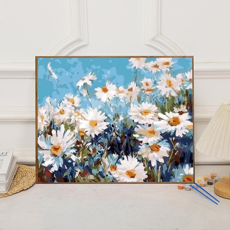 Digital Oil Painting DIY Hand-Colored Digital Painting Hanging Painting Plants Flowers Scenery