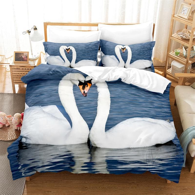 Swan Bedding Set Cactus Duvet Cover Boys, Girls Duvet Cover Bedroom Gorgeous Bedding King/Queen Duvet Cover Set EU single(135x200cm)