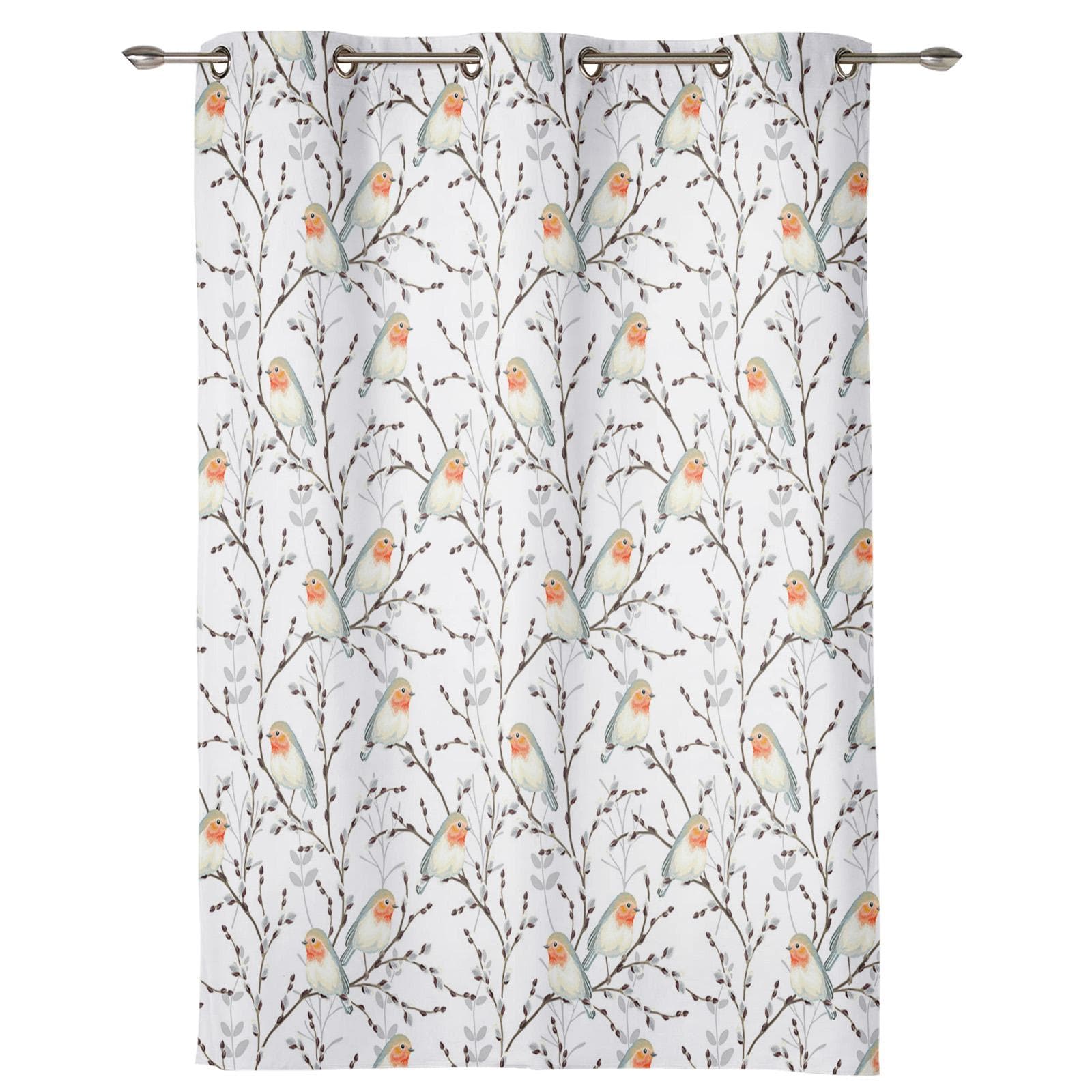 Plants Mushrooms Flowers Moon Modern Window Curtains for Living Room Bedroom Curtain Kitchen Treatment Blinds Drapes 135W x 60H(cm) x1