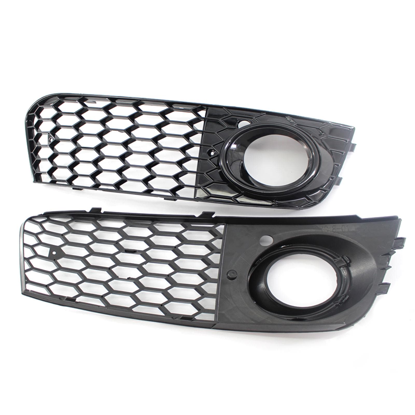Honeycomb Hex Mesh Fog Light Open Vent Grill Intake Replacement forA4 B8 RS4 Style 09-12 style b black