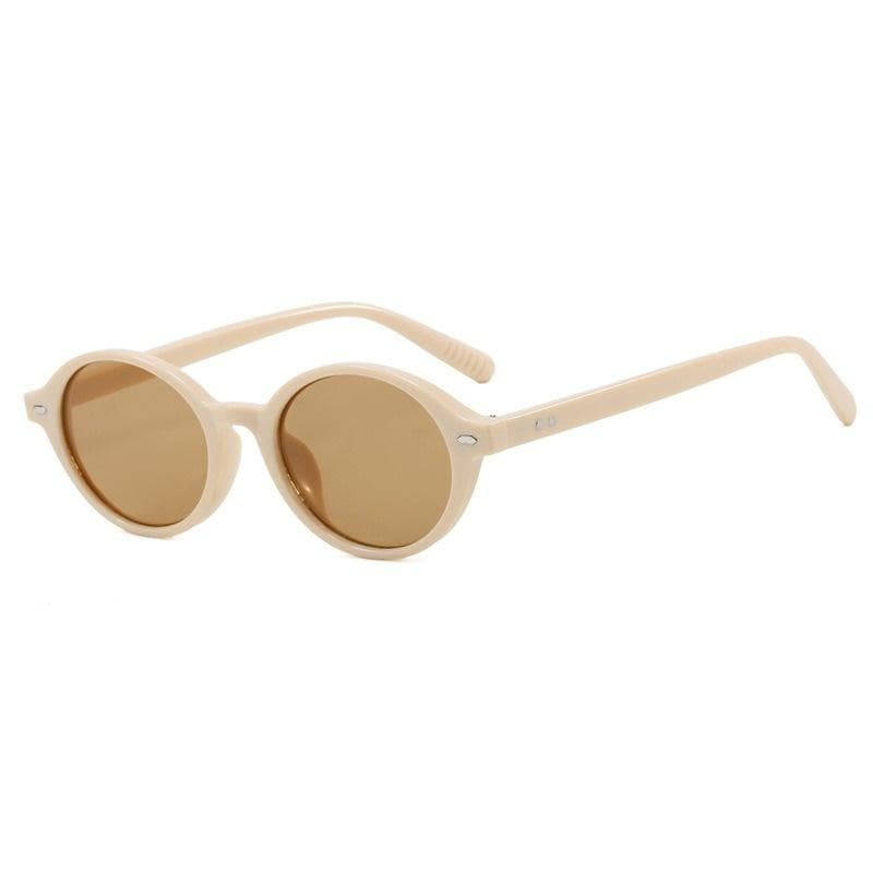 Retro Oval Women's Sunglasses Y2k Small Frame Designer UV400 Protection Outdoor Eyewear Fashionable Lunettes De Soleil Homme only 1pcs sunglasses