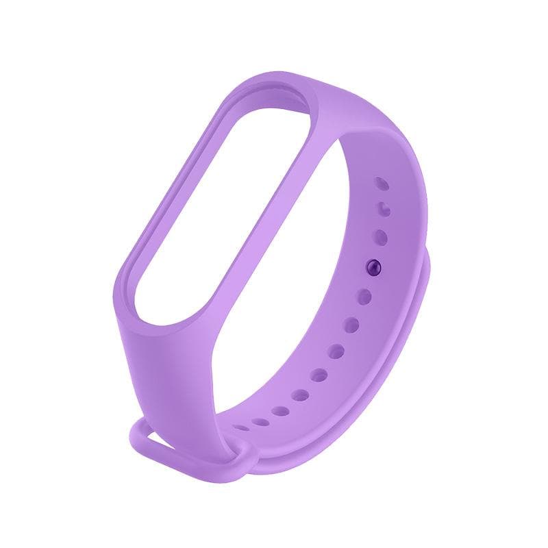 23 Color Soft Silicone Wristband Strap For Xiaomi Mi Band 10/9/8/7/6/5/4/3 Watchband Strap Smart Bracelet Replacement For Xiaomi Mi Band 5 lavender purple