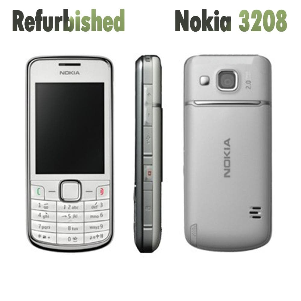 Refurbished Nokia Original Nokia 3208c Mobile Phone Only have English Language With 1 SIM 1 Battery 1 Charger black