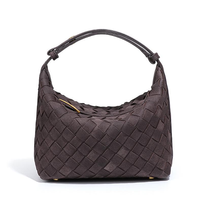 Autumn and Winter Frosted Woven Hand-held Lunch Box Bag, Small and Versatile Mini Bento Bag, Hand-held Women's Bag