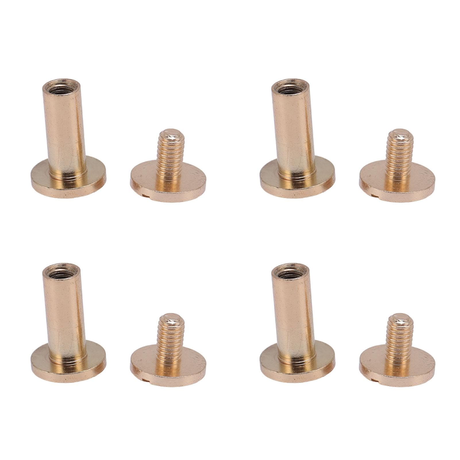 20 Set 8 X 10mm Bookbinding Rivets Assorted Kit Zinc Alloy Slotted High Strength 8 X 5mm Screws for