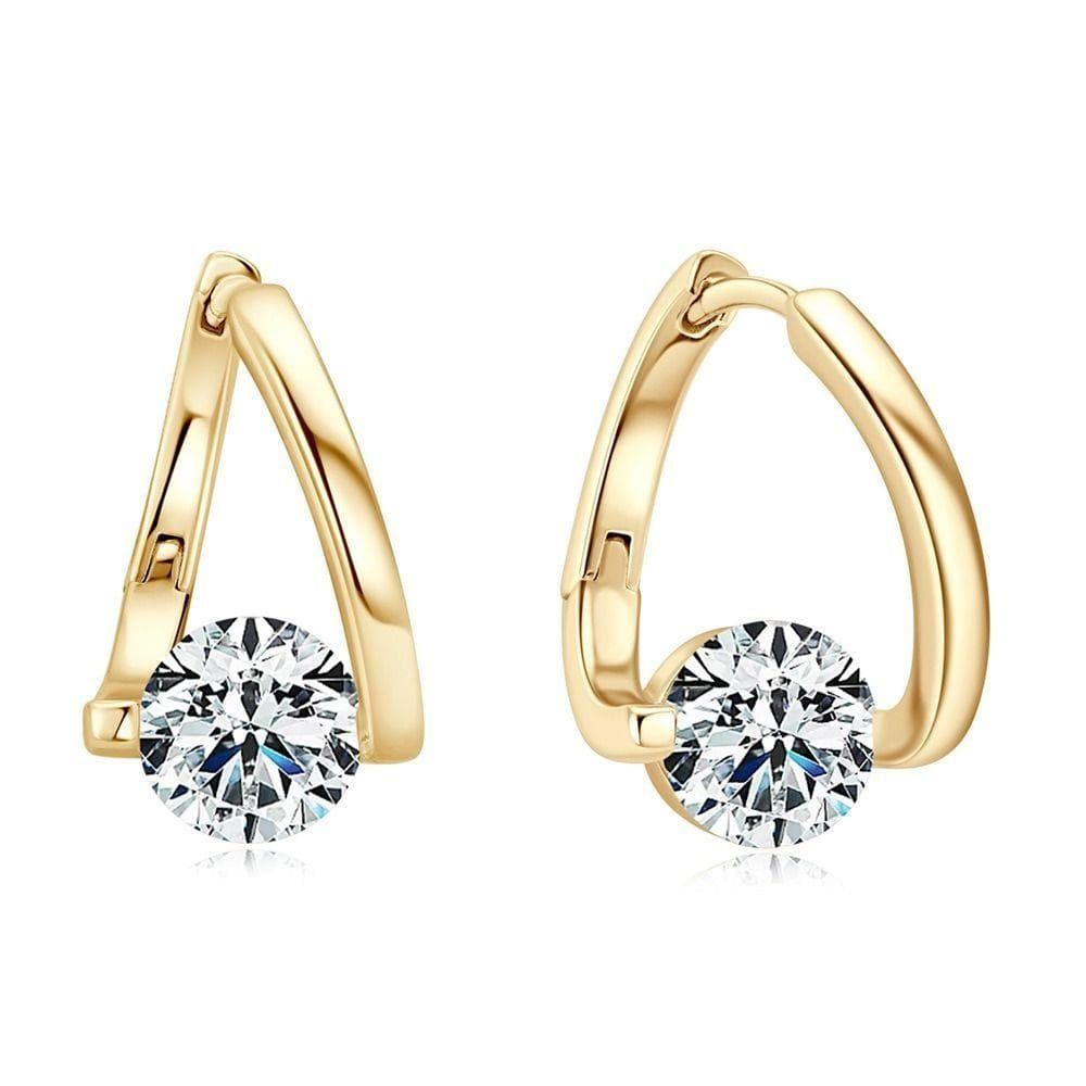 For Weight Loss Lymphatic Magnetotherapy Earrings Lymphatic Drainage Ear Stud  For Women golden