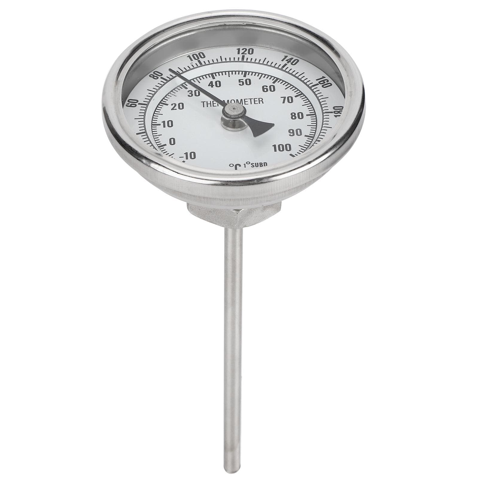 1/2 NPT Thread Stainless Steel Dial Thermometer Homebrew Kettle Thermometer 0?220 Fahrenheit /?10?100 celsius