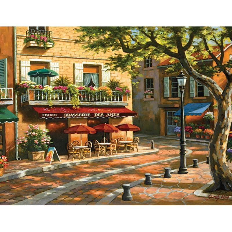 5D DIY Diamond Painting Street Scenery Embroidery Mosaic Cross Stitch Rhinestone Decoration 20X30CM