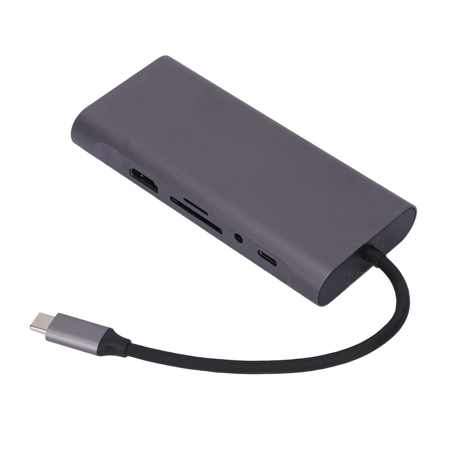 11 in 1 Docking Station Type C to PD USB3.0 3USB2.0 Storage Card Memory Card HD Multimedia gray