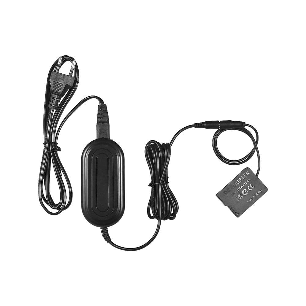 AC Power Adapter Supply DSLR Camera Charger+Coupler Kit fr Panasonic EU Plug