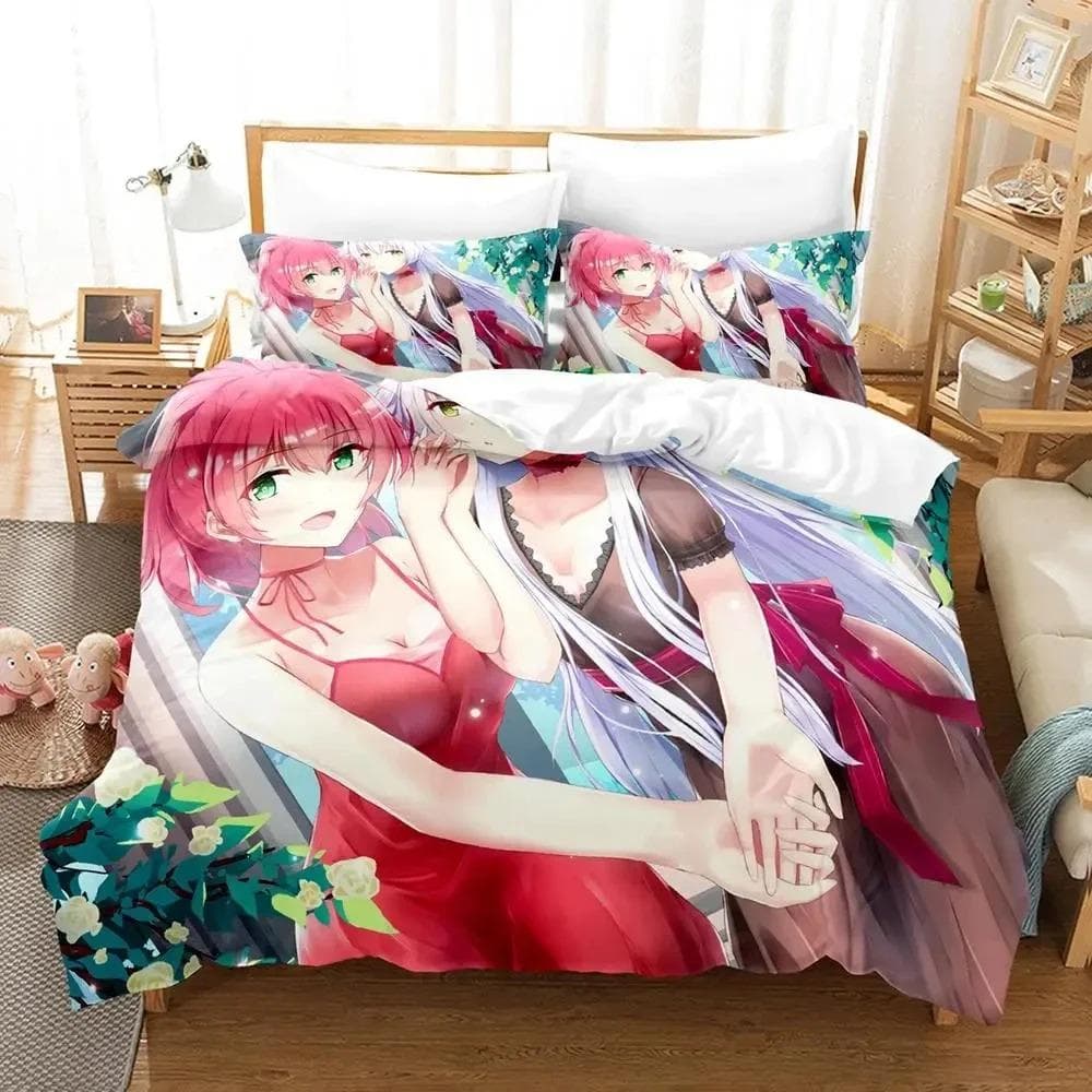 Anime Legend of Heroes Bedding Set Duvet Cover Bed Set Quilt Cover Pillowcase Comforter king Queen Size Boys Adult Bedding Set A 70x133cm 2pcs