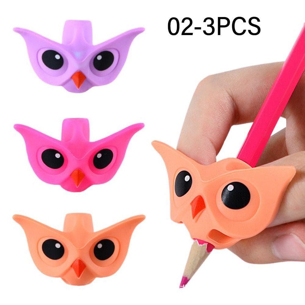 Hold Stationery Pencil Holder Silicone Pen Grips Posture Correction Tool Writing Posture Corrector 02-3PCS