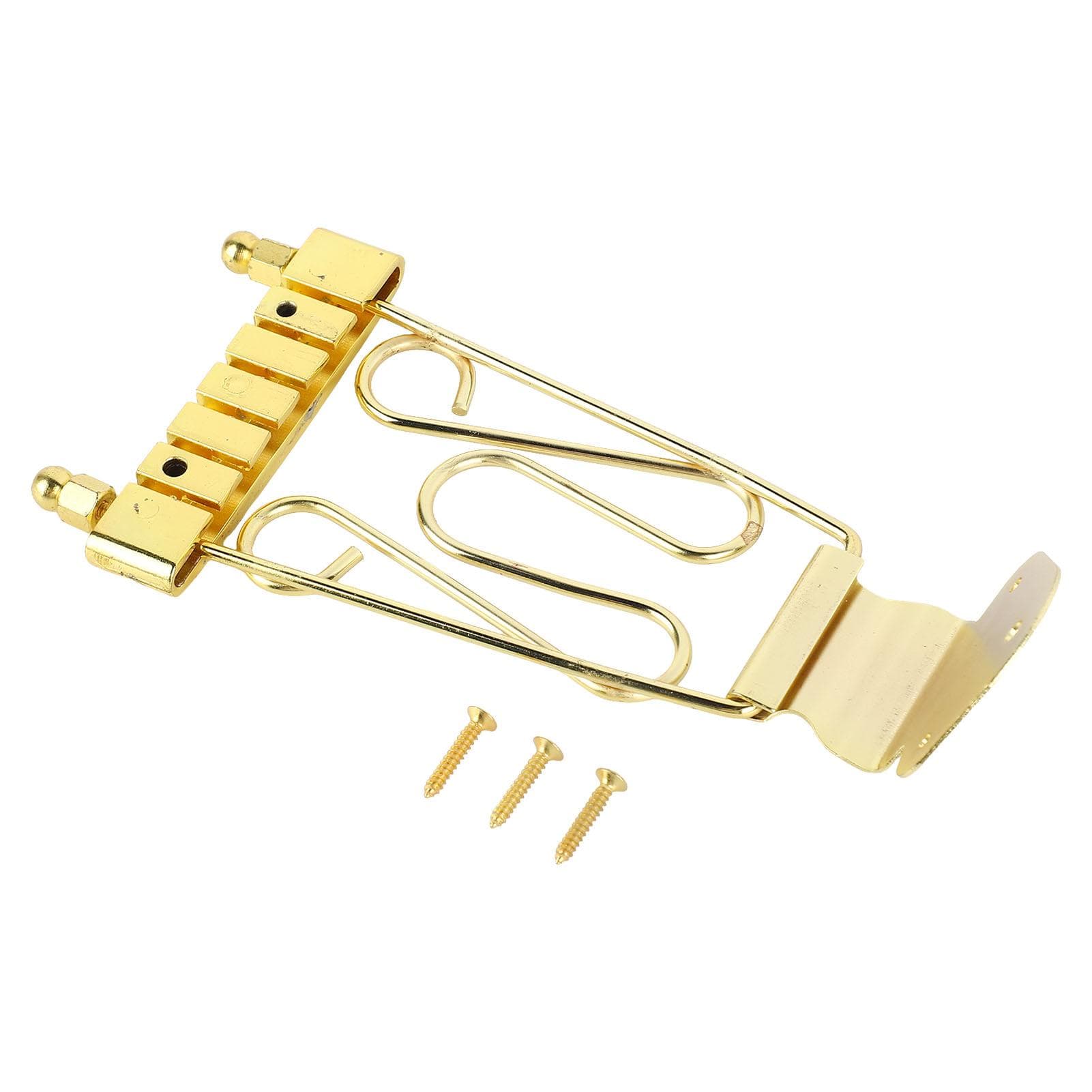 Bass Bridge Tailpiece Zinc Alloy 6 String Electric Bass Bridge Tailpiece Replacement Gold gold