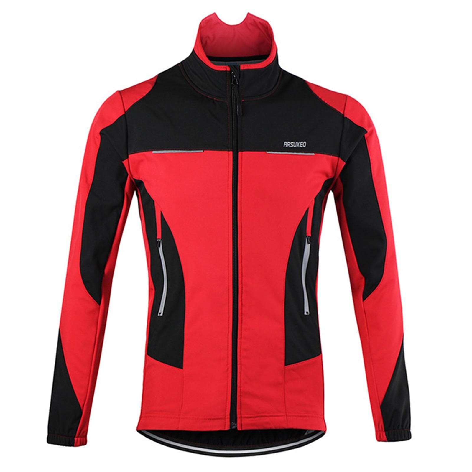 Men Cycling Jacket Windproof Long Sleeve Bicycle Jersey MTB Mountain Bike Jacket Coat XXL red