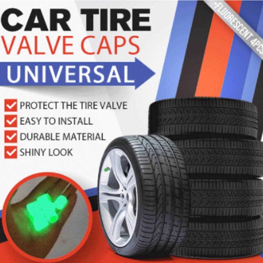16Pcs Tire Valve Stem Caps Luminous Universal Stem Covers for Cars Trucks Motorcycles Bikes