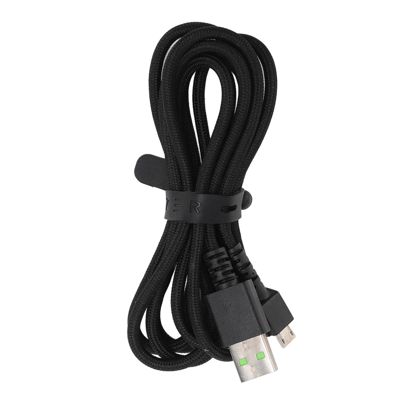 Charging Cable for Naga Pro Mouse Micro USB 5.9ft Long Antiwear Nylon Metal Mouse Charger Cord for black