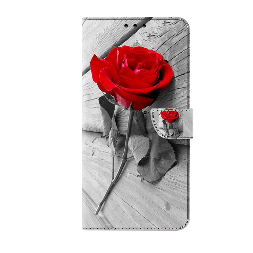 For Samsung Galaxy Series A12,A13,A14,A21,A22,S10,S21,S22,S23...Flower Owl Butterfly Lion Tiger Horse Pattern Painted Mobile Phone Shell Leather Case Samsung Galaxy S24+