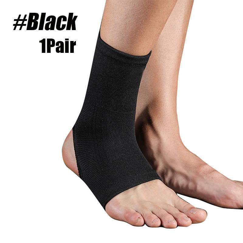 1 Pair Ankle Brace Compression Sleeve,Breathable Ankle Support for Men Women, Ankle Compression Sock for Swelling, Sprain XL black