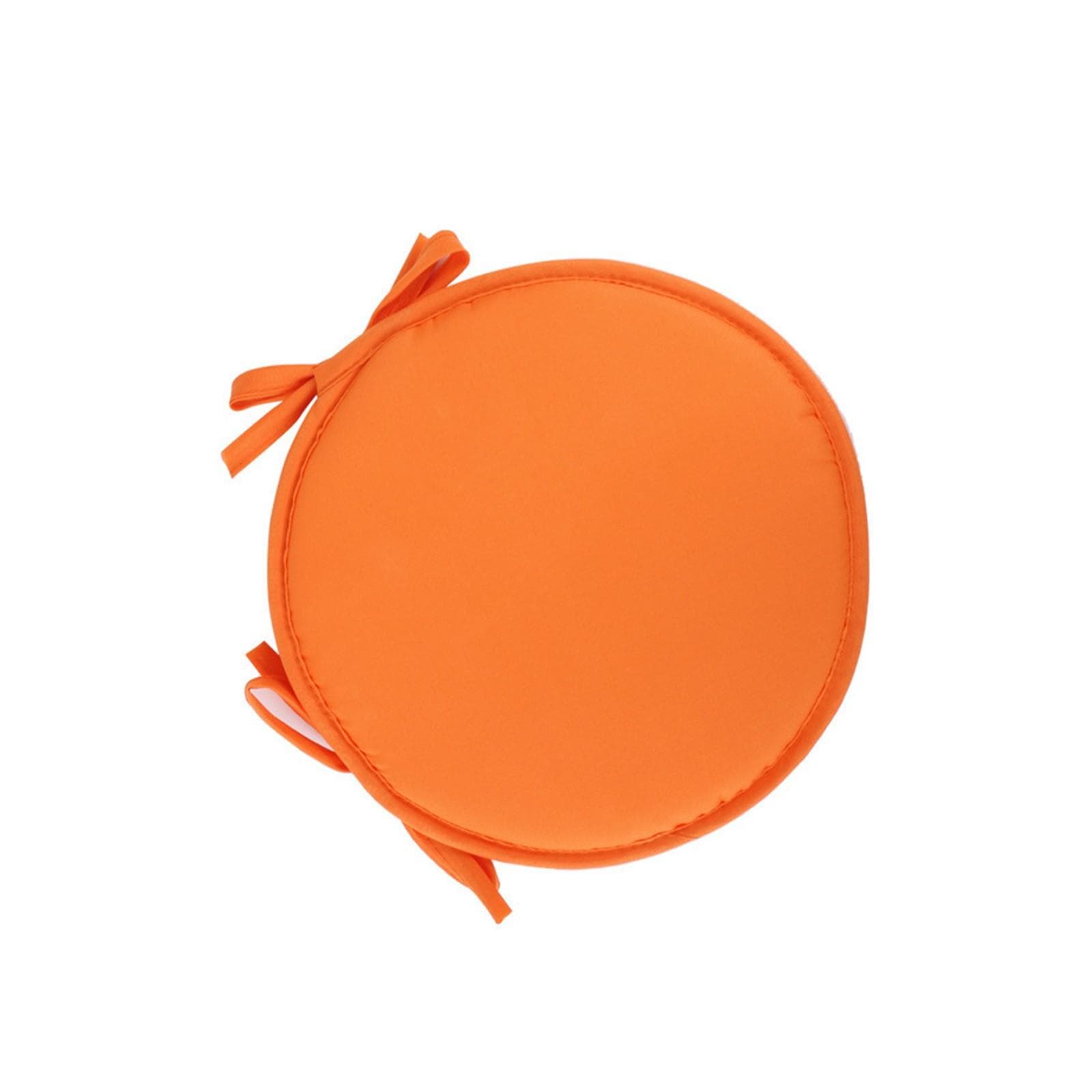 Colorful Indoor/Outdoor Chair Cushion Round Cushion Garden Terrace Mat - Diameter 38 Cm, Garden Furniture Mat, Round Seat Garden Mat One Size saffron