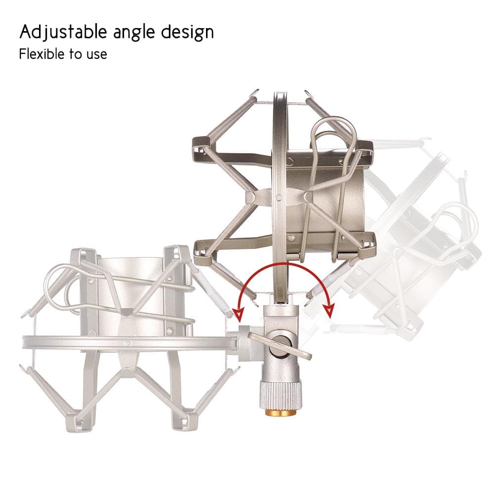 Metal Univerdal Condenser Microphone Mic Shock Mount Holder Bracket Anti-vibration for On-line black