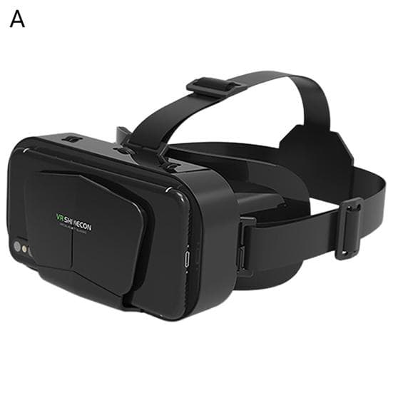 G10 VR Glasses Powerful Giant Screen Immersive Panorama Roaming Virtual Reality Goggles for Mobile Phone A black