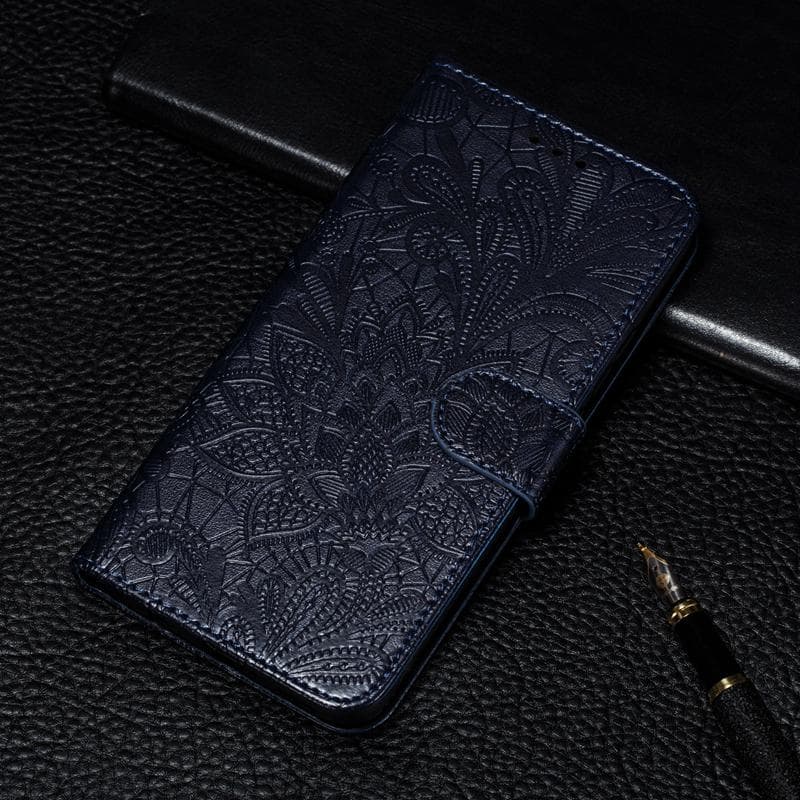 Flip Leather Wallet Case For Samsung Galaxy A35 A53 A14 A16 A34 A54 A05 A15 A25 A55 A33 S21 S23 S24 FE S22 S20 Ultra Plus A30S A51 A32 A52 M32 A12 A50 Samsung Galaxy M01 dark blue