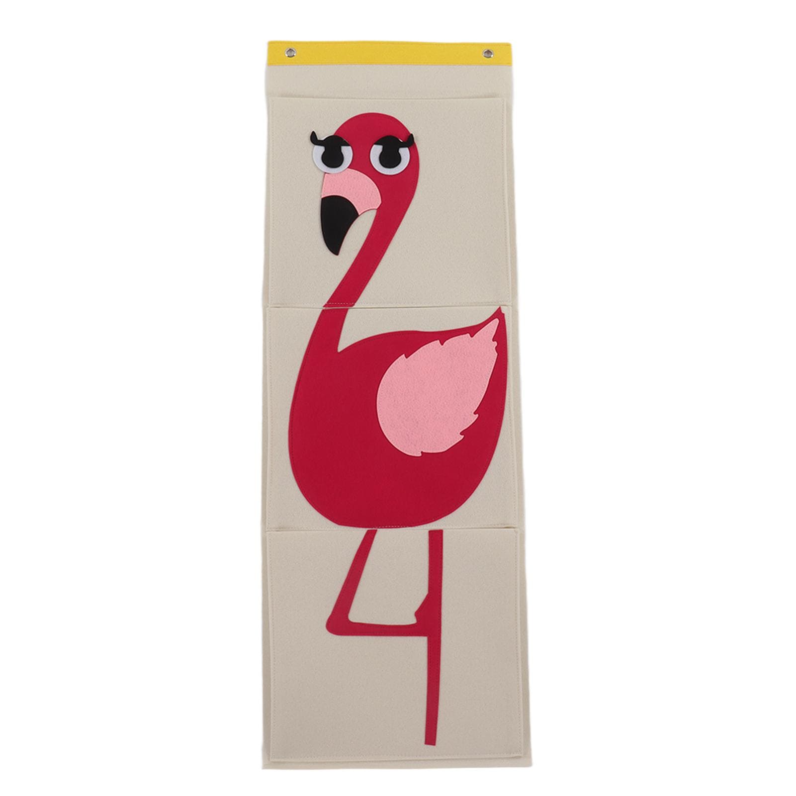Wall Mounted Storage Bag 3 Layers Closet Crib Cartoon Felt Animal Type Over Door Hanging Storage