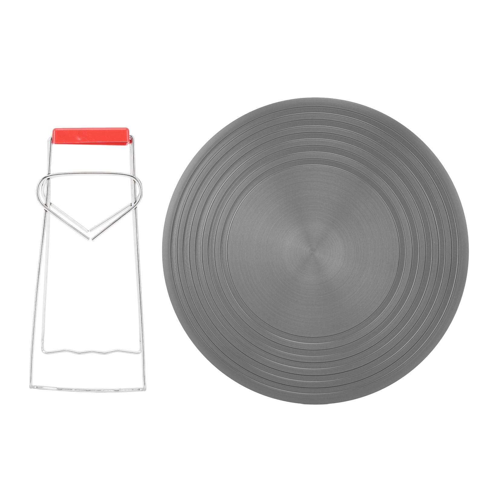 Non Slip Gas Stove Diffuser With Tray Lifter Fine Grinding Aluminum Alloy Heat Diffuser Plate for 28cm / 11.0in