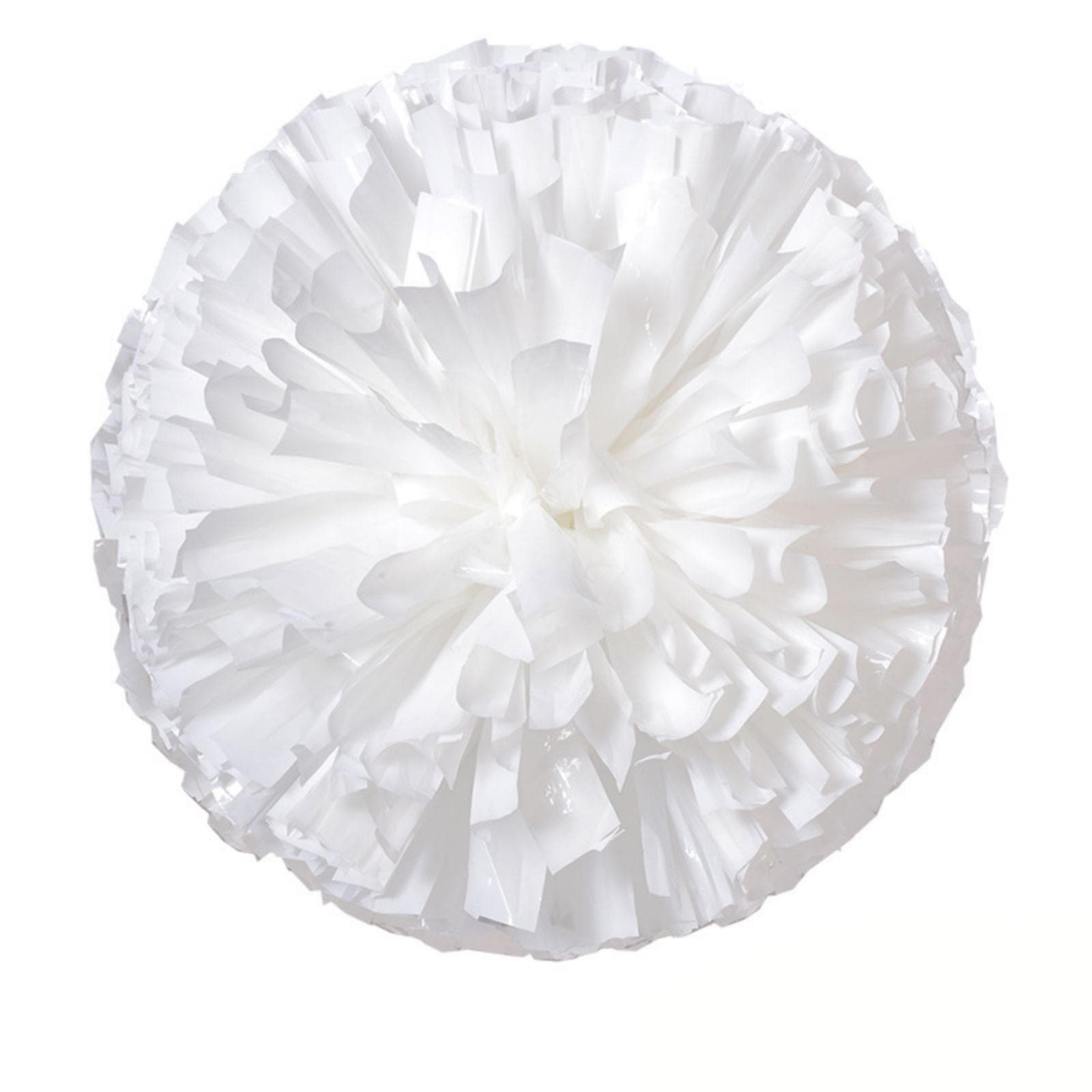 2Pack 30cm/11.8in Solid Color Plus Thick Pom Mutipulcolor For Cheerleader Team Performance One Size white
