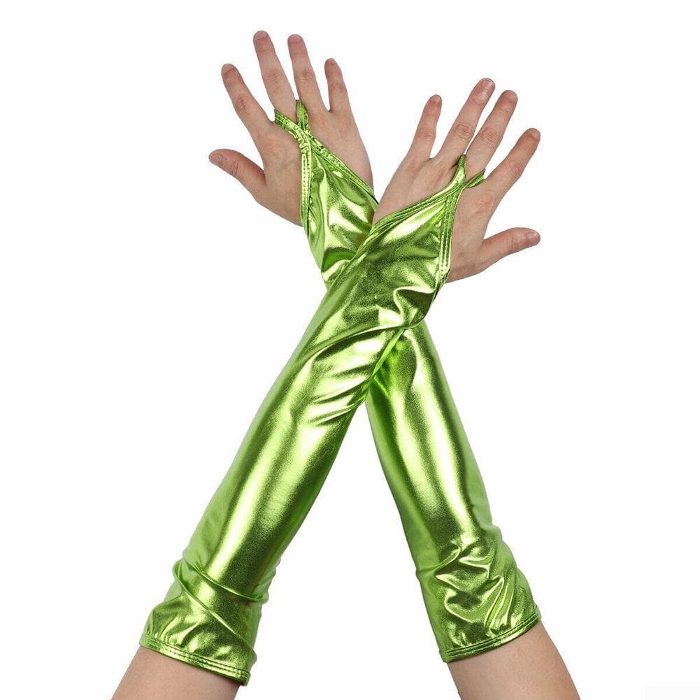 Women\'s Cosplay Women\'s Gloves Hot Girl Microelasticity Free green
