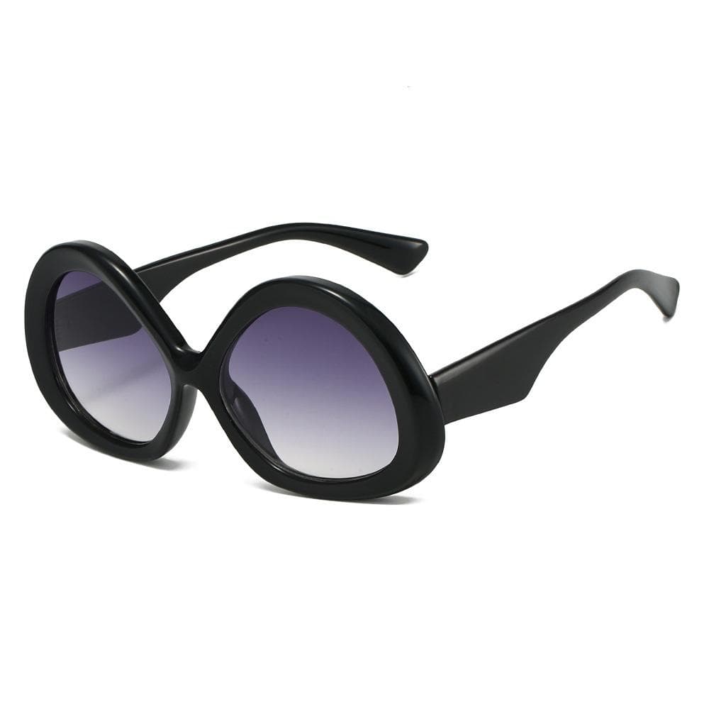 New Luxury Leopard Gradient Oval Sunglasses Women Men Retro Punk Hip Hop Style UV400 Protection as picture