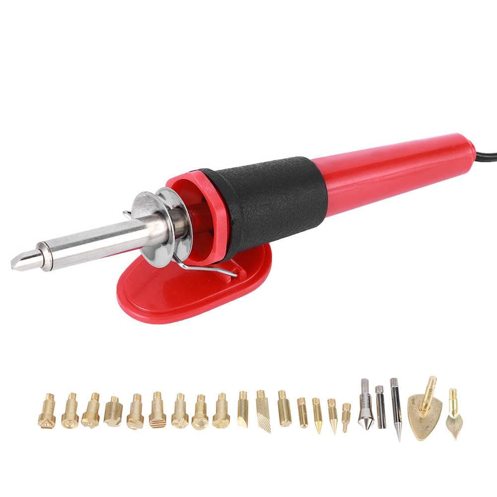 Electric Soldering Iron Set Wood Burning Pen Engraving Carving Pyrography Tool 30WEU Plug AC220V