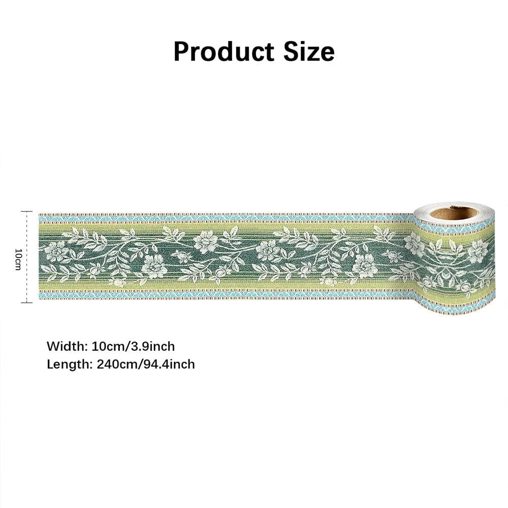 Self Adhesive Wall Skirting Border Line Wallpaper Sticker Home Decor Self-adhesive Waist Line Q
