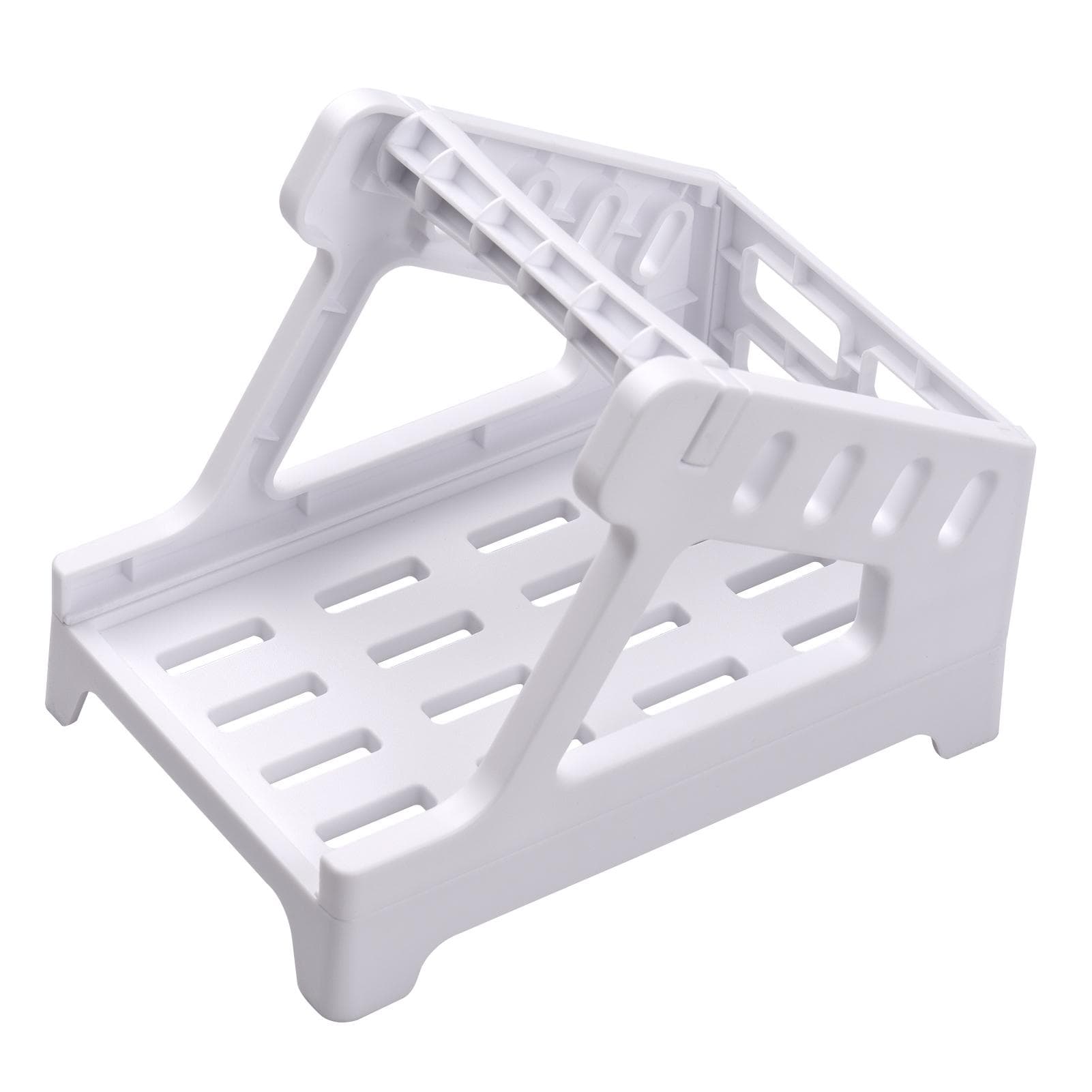Thermal Label Printer Label Holder for Rolls and Fanfold Shipping Package Labels Work with Desktop white