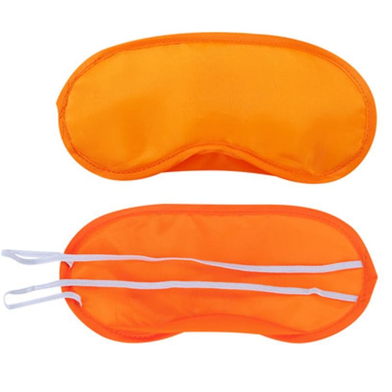 15 Colora Unisex Adjustable Silk Sleep Eye Mask Cover Traveling Portable Blindfold Shield Eyeshade Eyepatch orange