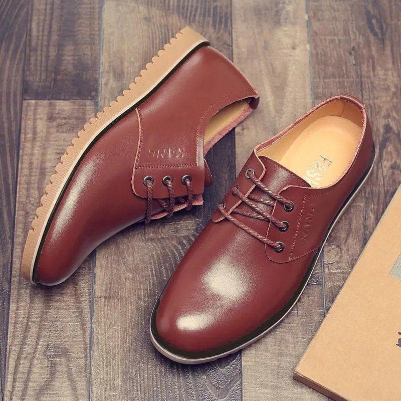 Men's Leather Shoes  Spring New Men's Business Formal Wear British Breathable Casual Shoes Korean Style Trendy Work Shoes 44