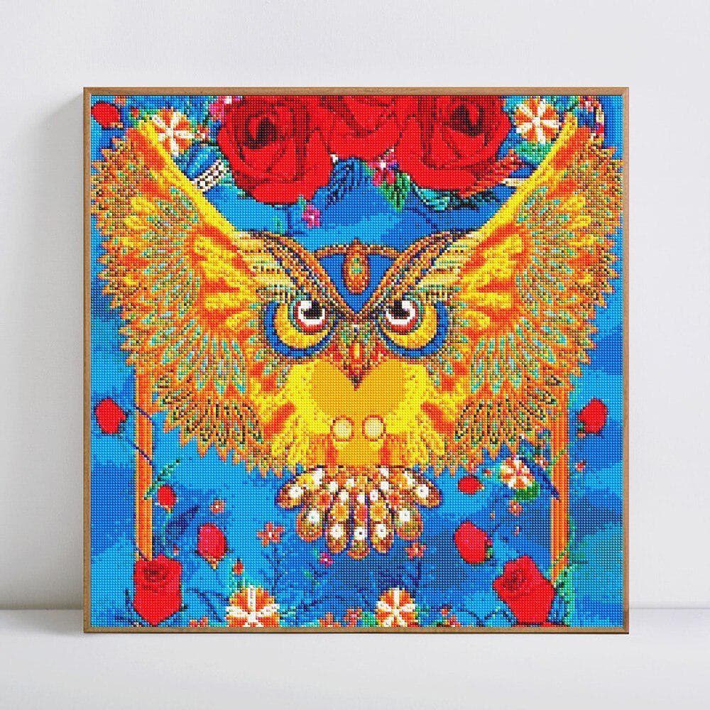 5D DIY Animal Diamond Painting Owl Full Round Embroidery Sale Diamond Mosaic Picture Of Rhinestone 30x30
