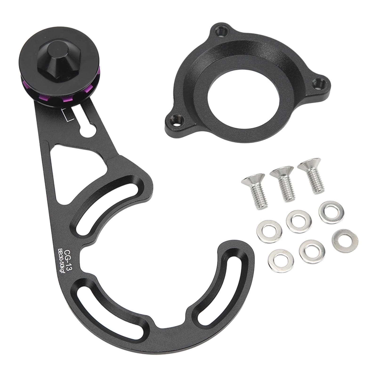 Bicycle Chain Guide Aluminum Alloy Bike Chain Stabilizer Tensioner with Adapter for Mountain