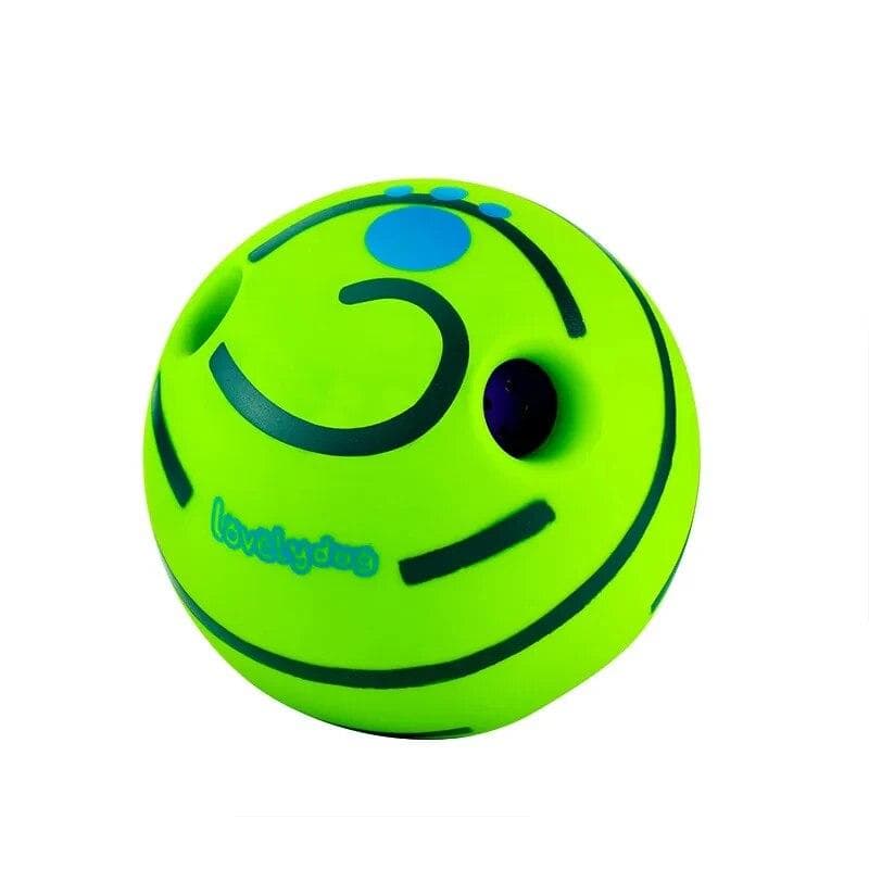 Pet Dog Toy Ball Wobble Wag Giggle Ball Interactive Dog Toy Chew Toy Giggle Sounds Toy When Rolled or Shaken For Pet Dog Fun 14CM green