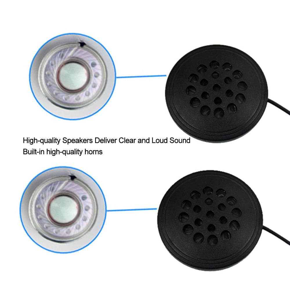 Wired Headphones Motorbike Intercom Helmet High-quality 3.5mm Music Headset Hands-free with HD black