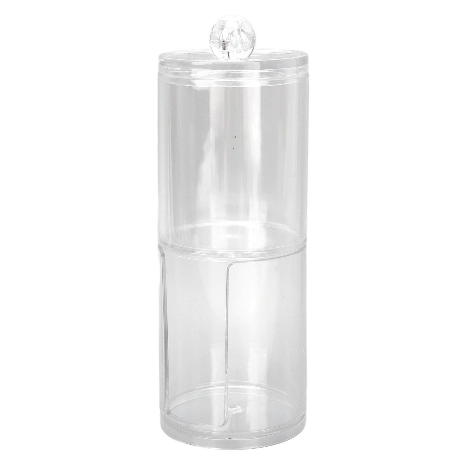 Cotton Swab Holder Organizer Professional Transparent Makeup Cotton Pad Container Storage Box for