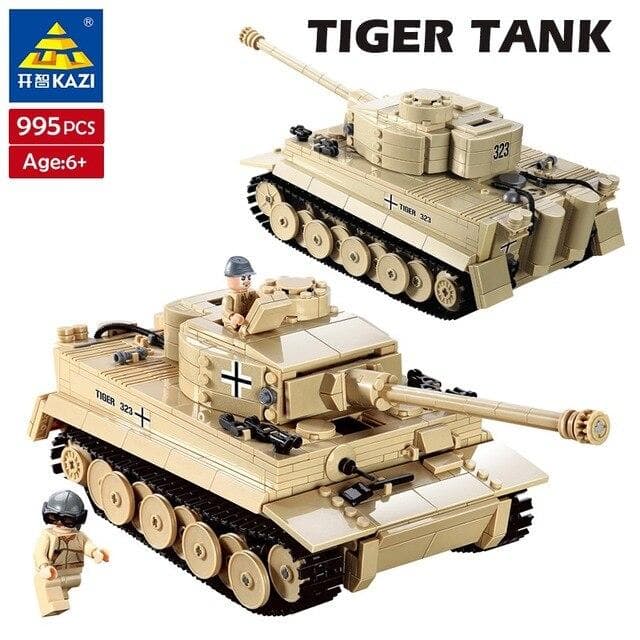KAZI Tiger Heavy Tank . VI Ausf. E Model Building Blocks Toys Children Gifts toys for boy 995 PCS Modular Building Bricks