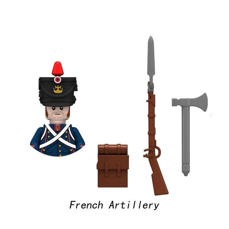 Medieval Napoleonic Wars Military Figure Building Block Prussian British French Italy Spain Knight Navy Soldier Bricks