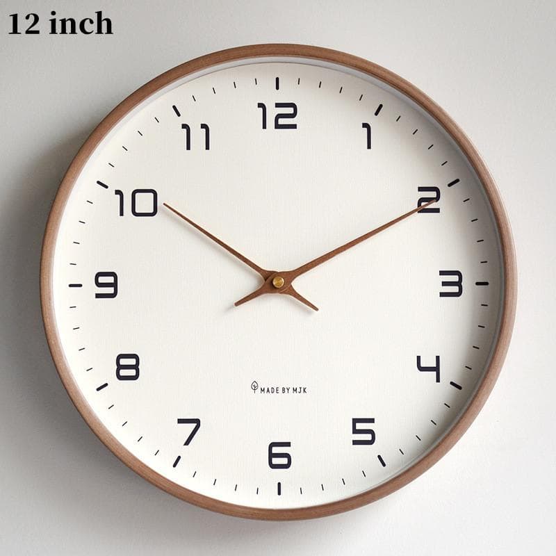 12/10 Inch Non-Ticking Wall Clock Silent Round Wall Clock Modern Decor Clock for Home/Office/School/Kitchen/Bedroom/Living Room