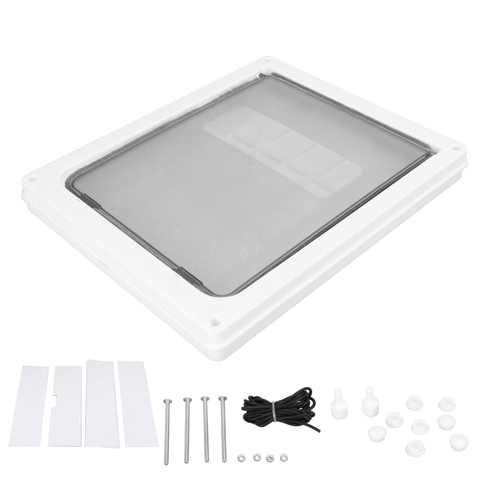 Pet Flap Door Automatic Closing Controllable Access Plastic Cat Door for Cat Holes and Dog Holes S white