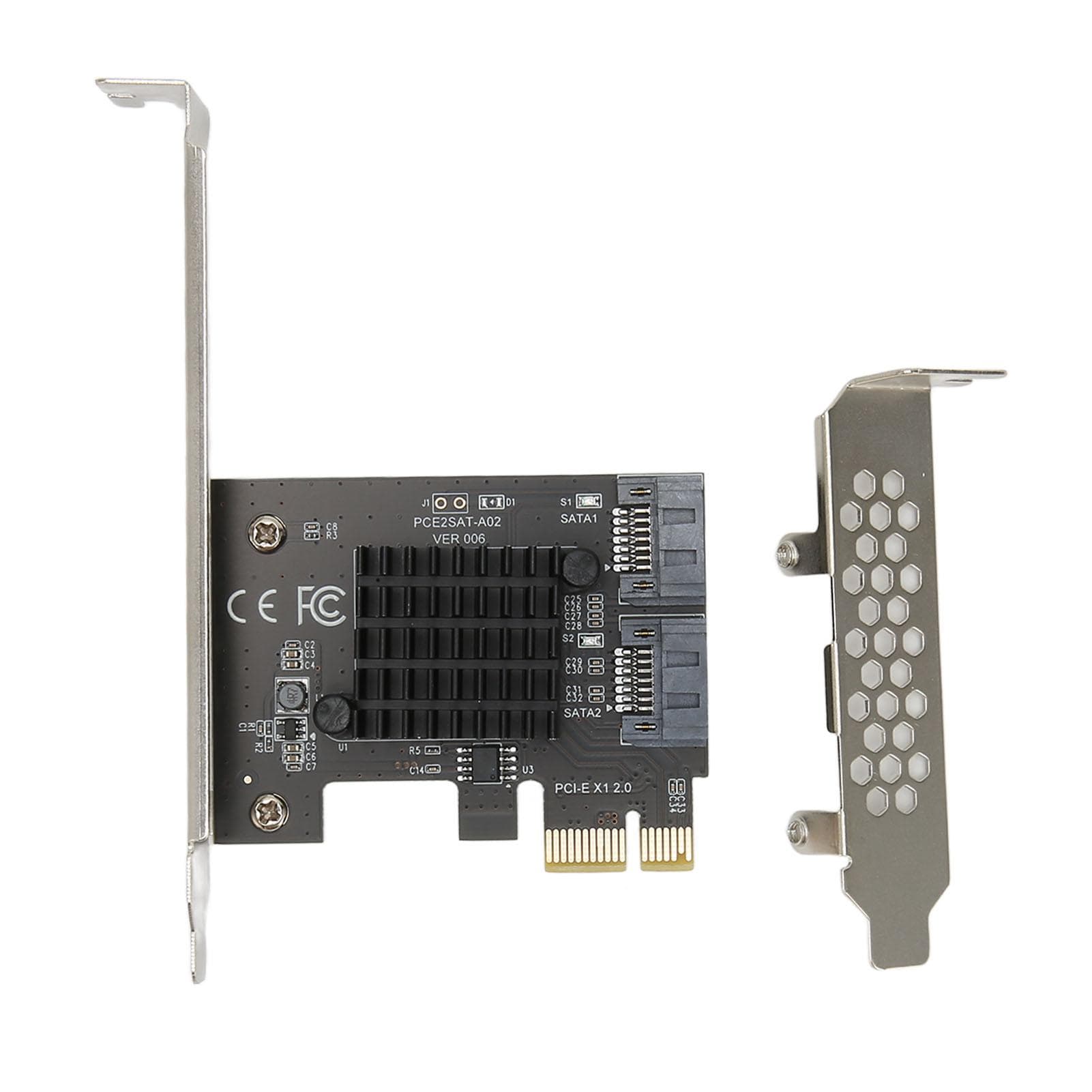 PCIe to SATA 3.0 Expansion Card 6Gbps Transmission Stable Plug and Play PCIe SATA 3.0 Controller